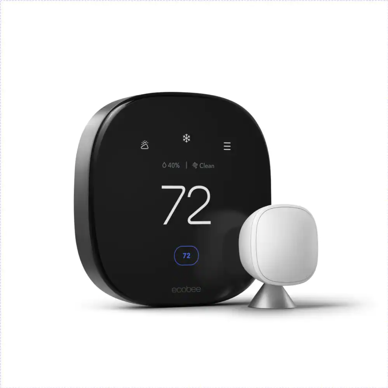 ecobee - Premium Smart Programmable Touch-Screen Thermostat. Black