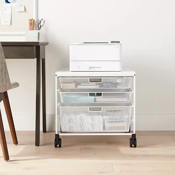 Elfa Printer/Fridge Cart Platinum