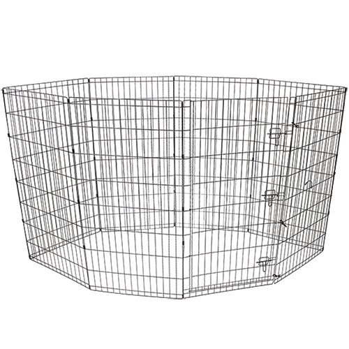Vibrant Life 8- Panel Wire Pet Exercise Play Pen With Door. 42″H