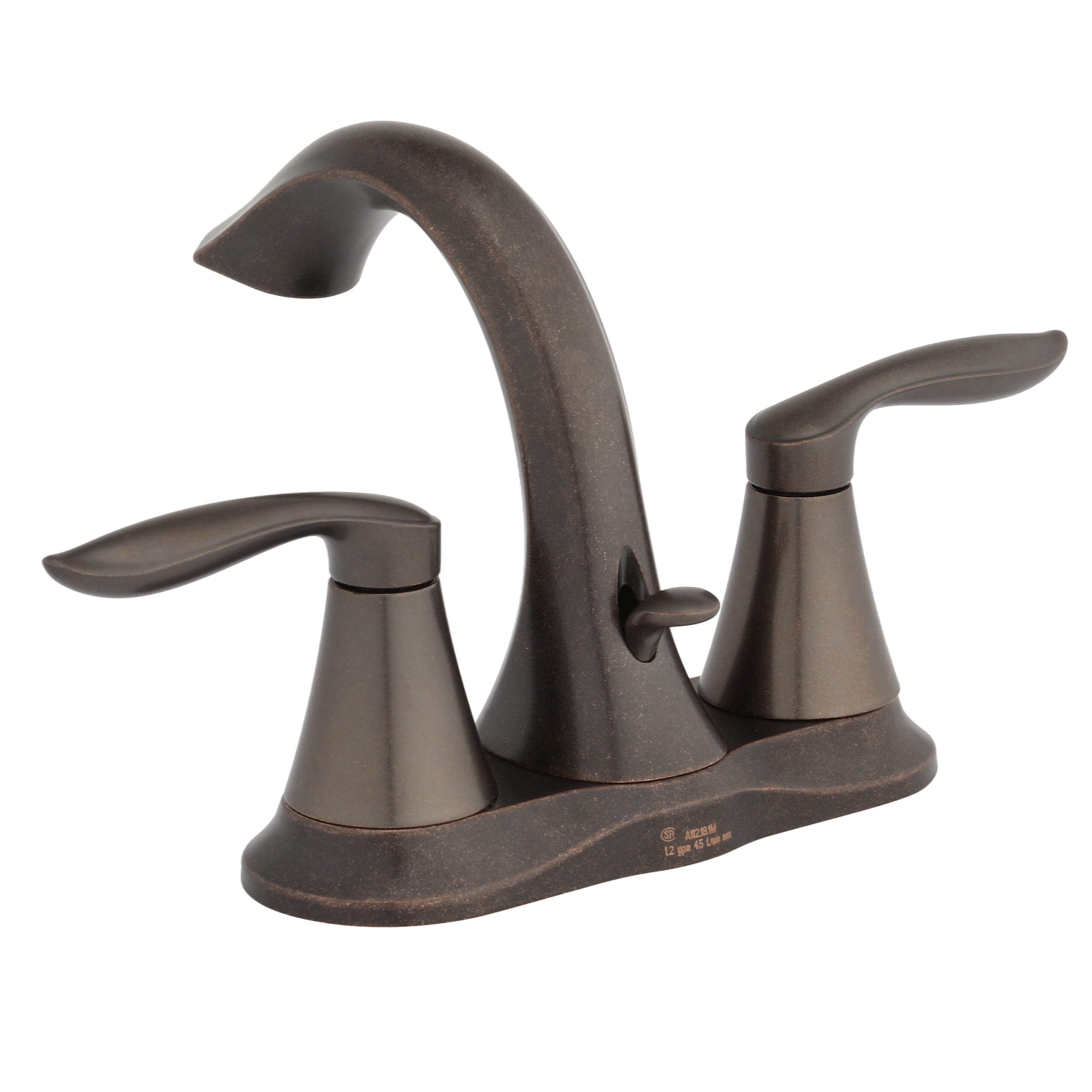 Moen Eva Oil Rubbed Bronze Two-Handle High Arc Bathroom Faucet. 4 in. Centerset