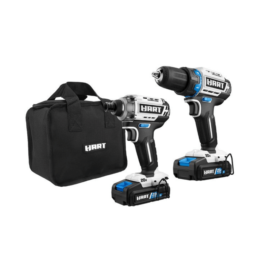 Hart 20-Volt Cordless Brushless Drill And Impact Combo Kit