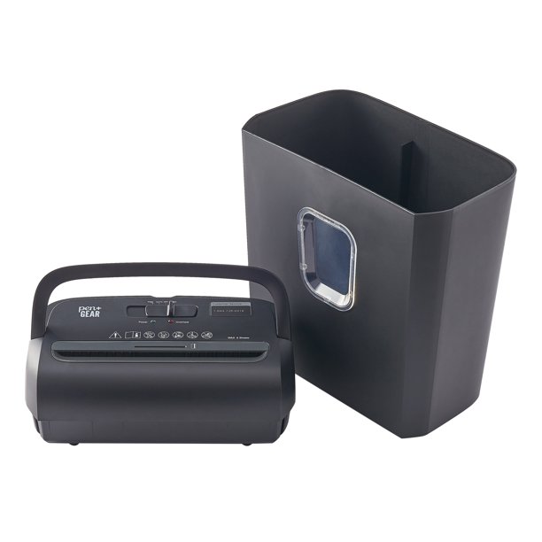 Pen + Gear 6 Sheet Micro Cut Shredder with 3.4-Gallon Collection Bin. Black