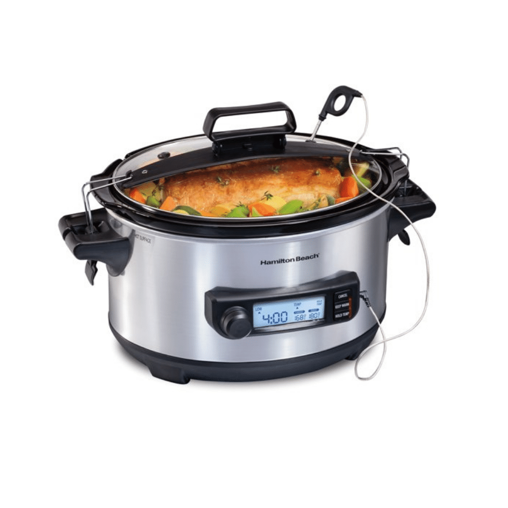 Hamilton Beach Temp Tracker 6 Quart Slow Cooker. Stainless. 33867