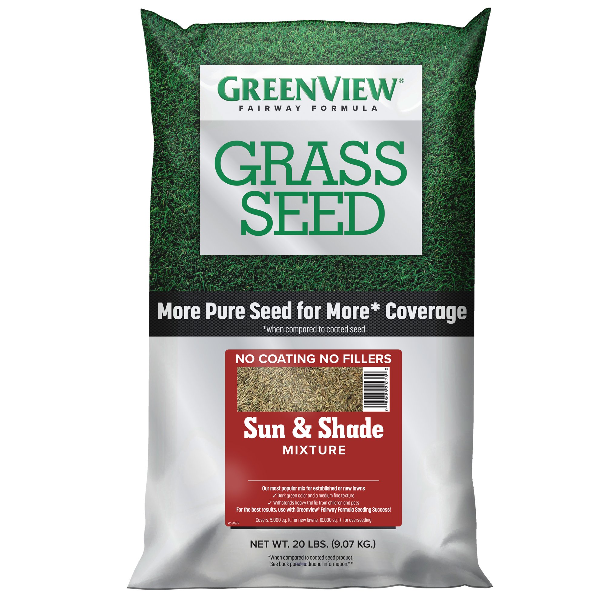 GreenView Fairway Formula Grass Seed Sun & Shade Mixture - 20 lb
