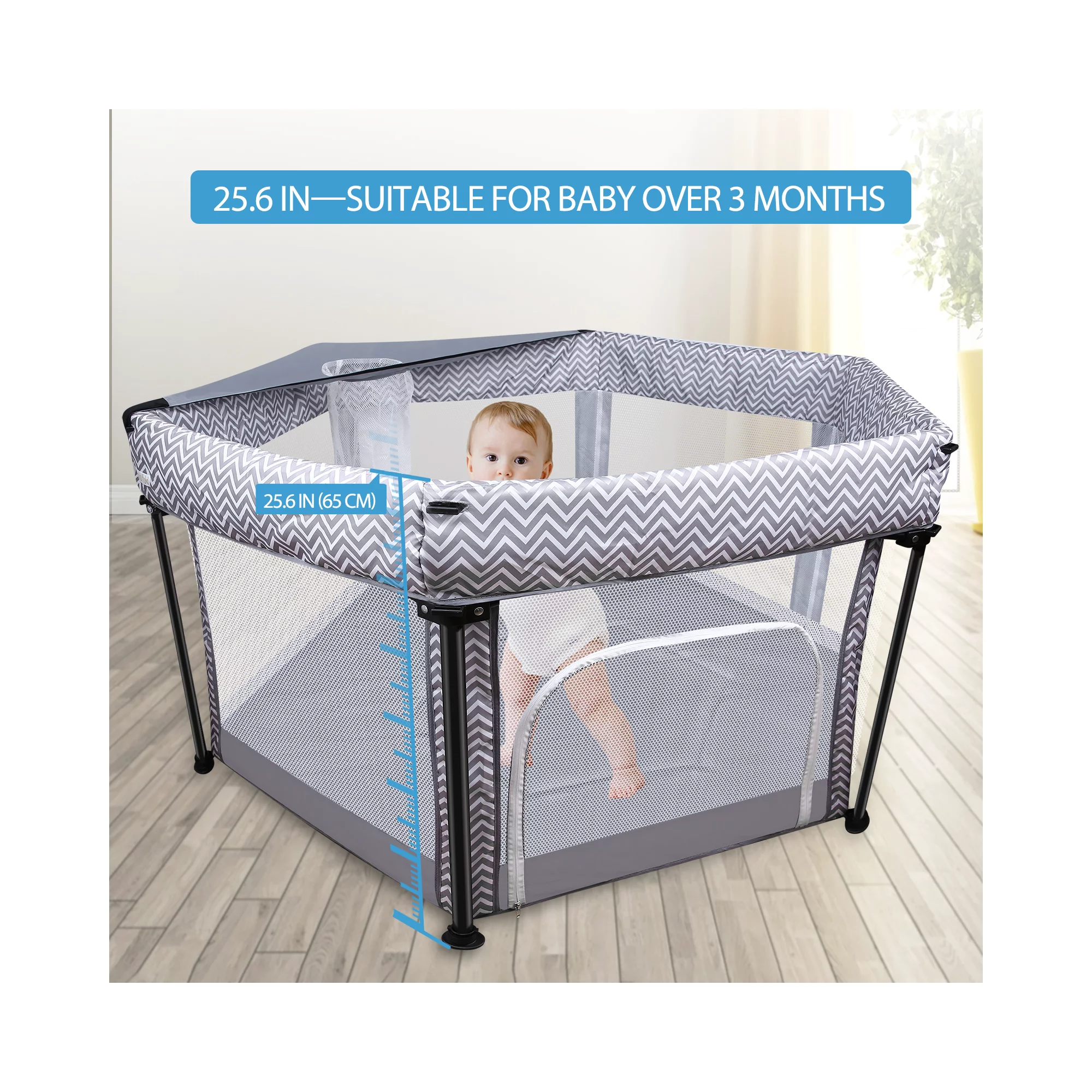 Eccomum Baby Playpen Boys and Girls Playard Safety Outdoor Indoor