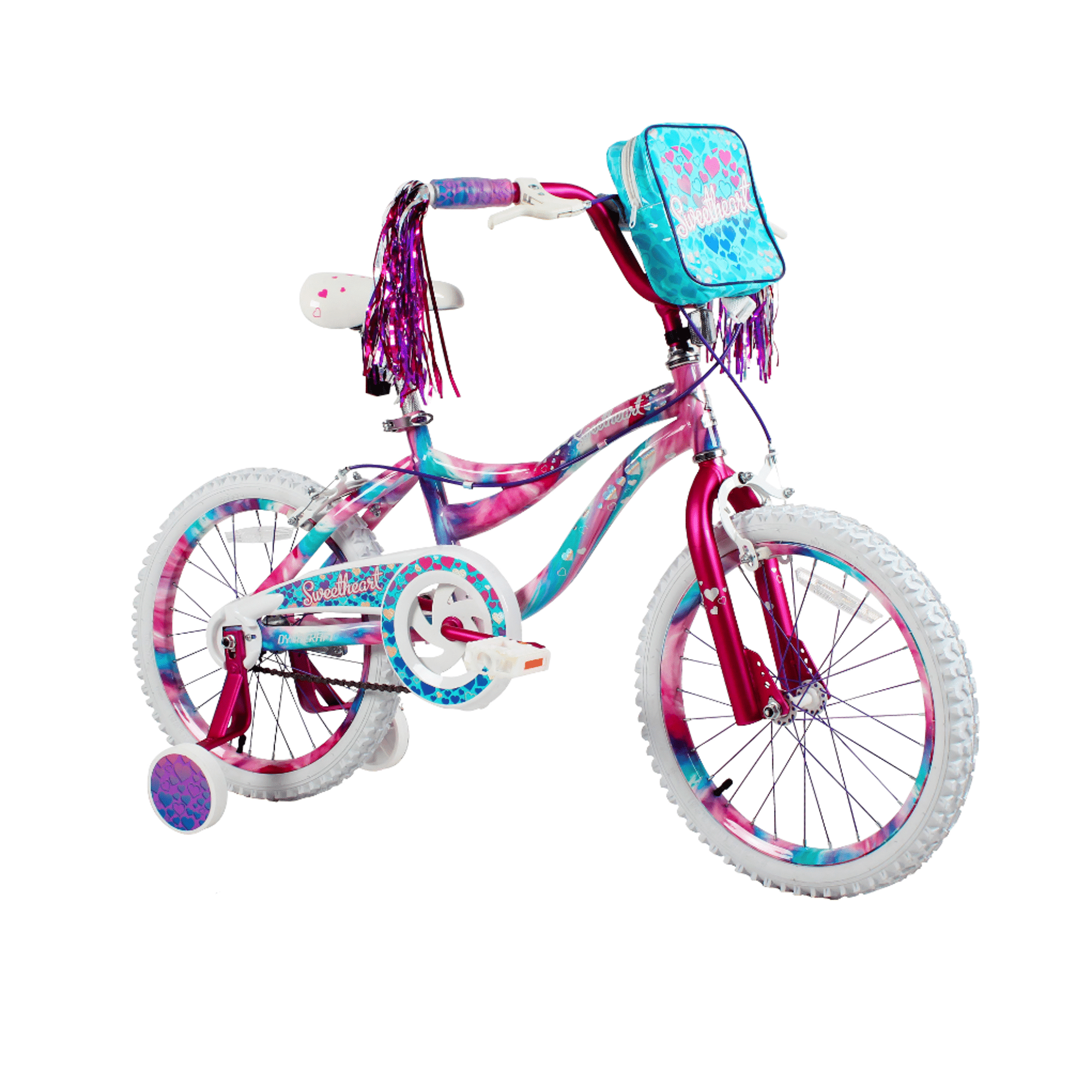 Dynacraft 18 In. Girl-s Sweetheart Bike With Dipped Paint Effect. Pink. Purple And Blue
