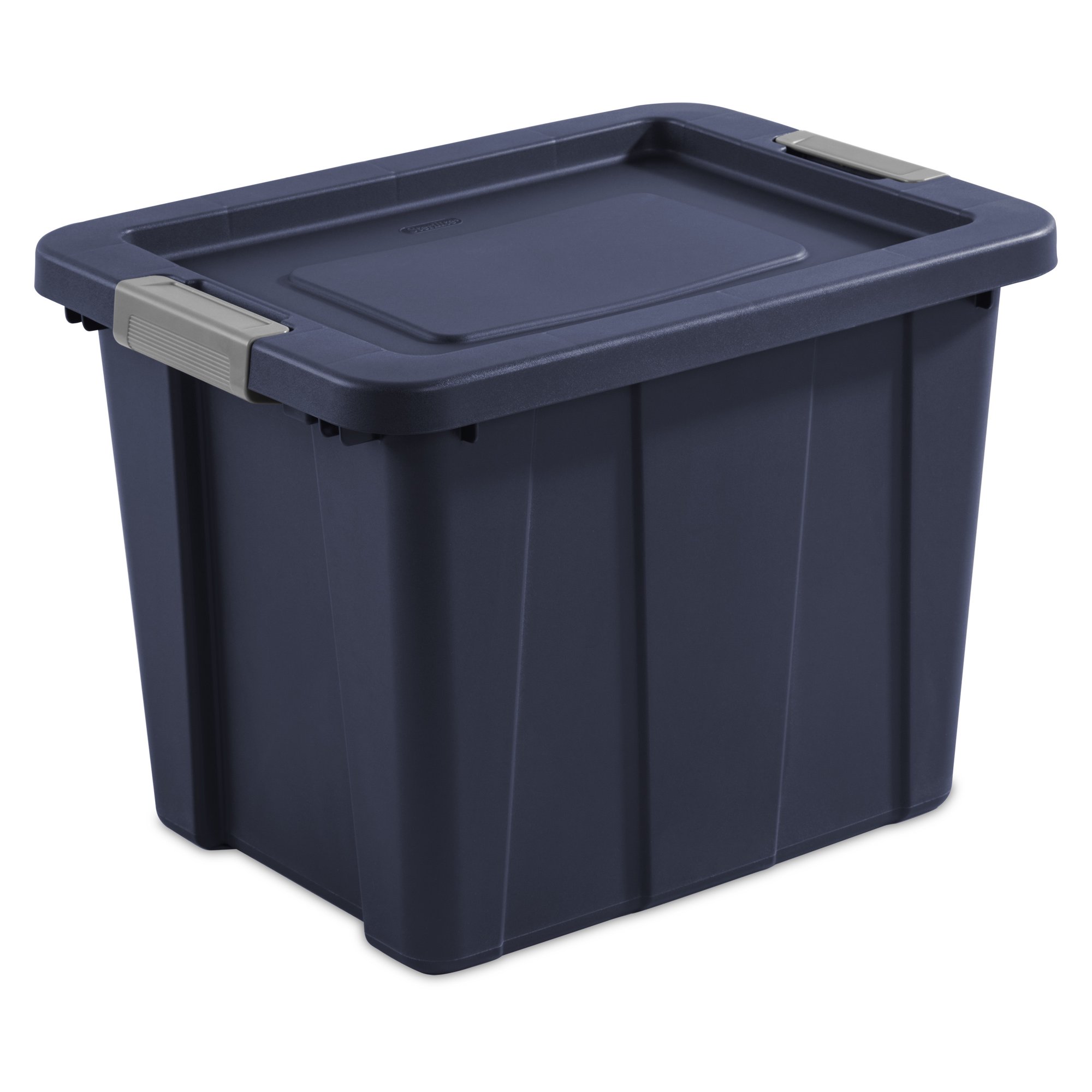 Sterilite 18 Gallon Latching Tuff1 Tote Plastic. Dark Indigo. Set of 6