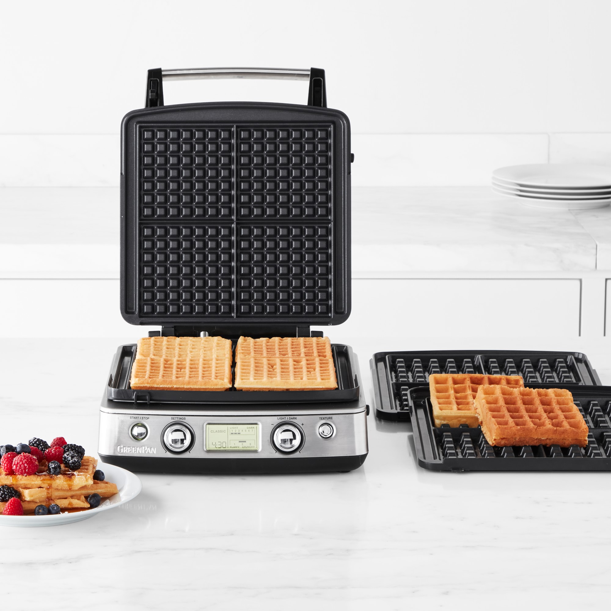 GreenPan 4-Square Premiere Square Waffle Maker