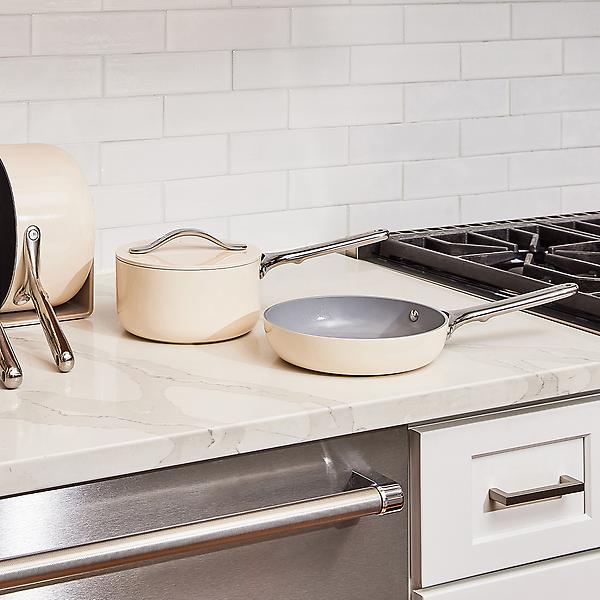 Caraway Home Mini Fry Pan & Sauce Pan Duo. Cream