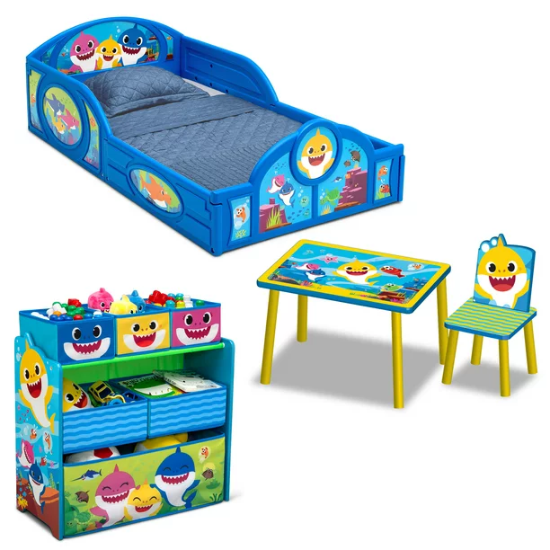 Nickelodeon Baby Shark 4-Piece Room-in-a-Box Bedroom Set by Delta Children
