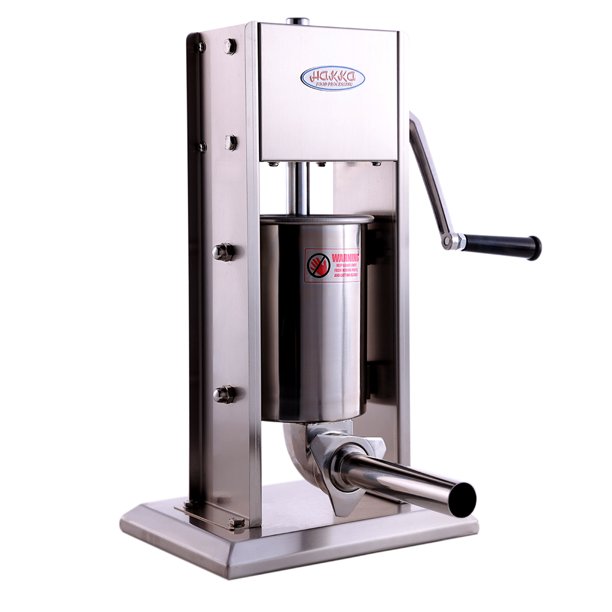 Hakka Brothers 7 Lb. 3 L Commercial Sausage Stuffer 2 Speed Stainless Steel Vertical Sausage Maker