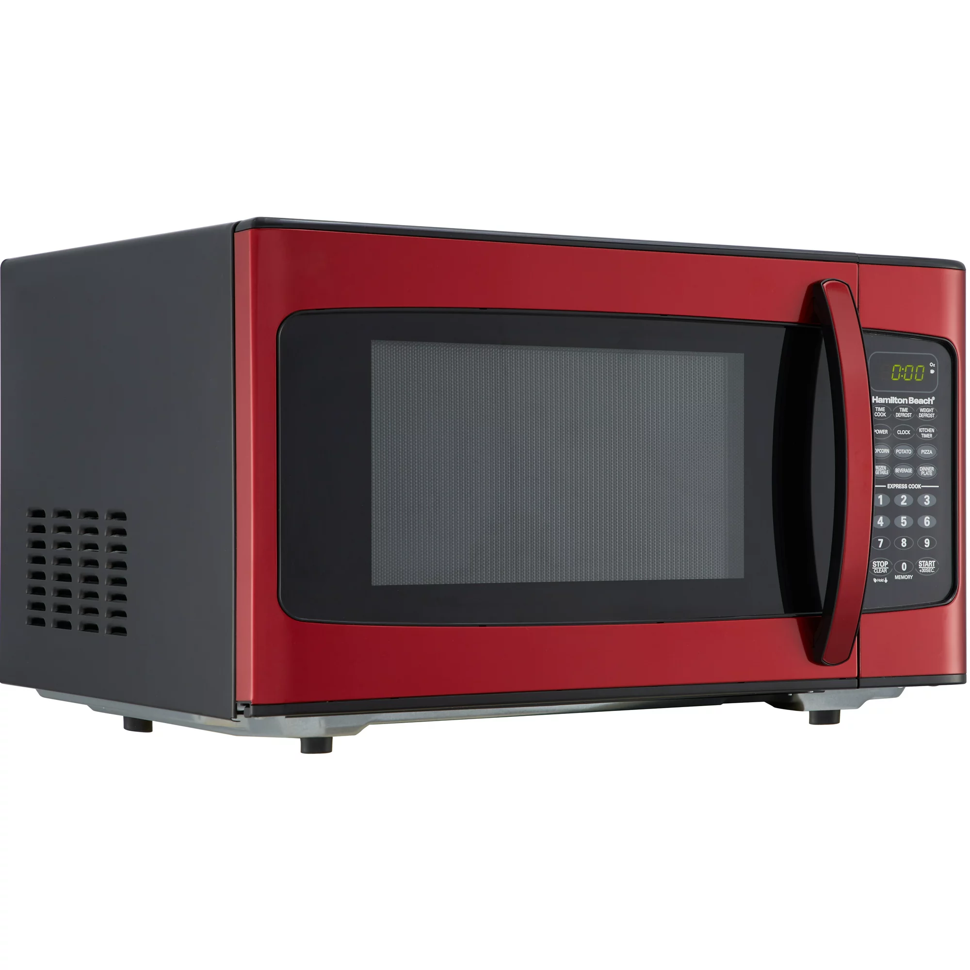 Hamilton Beach 1.1 Cu. Ft. Microwave Oven. Red