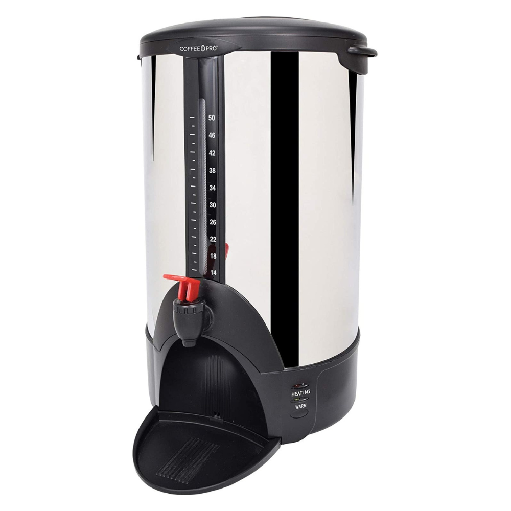 Coffee Pro CFPCP50 Home/Business Coffee Maker. 50 Cup Double Wall Percolating Urn