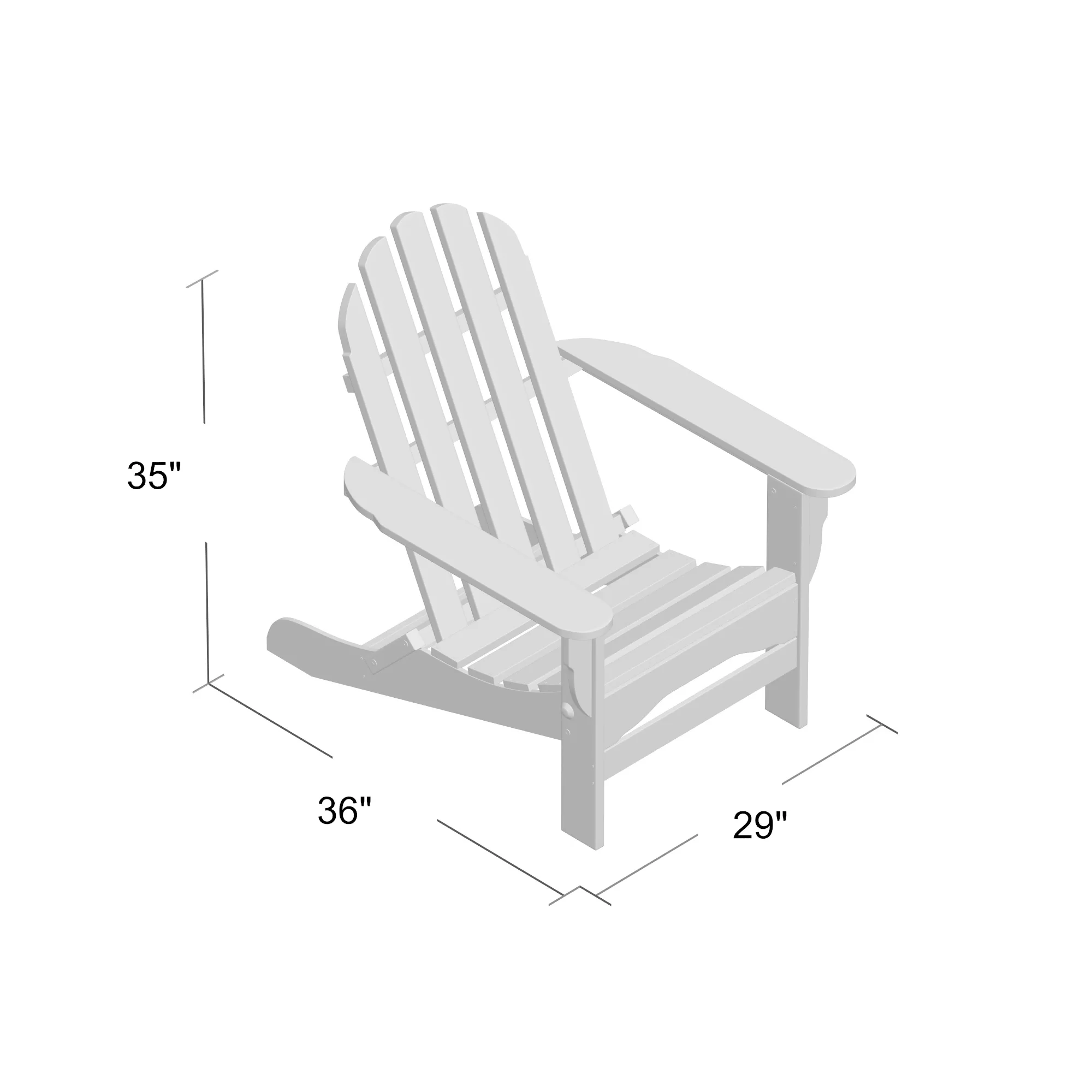 Three Posts Hartington Plastic Folding Adirondack Chair (Set of 2). White