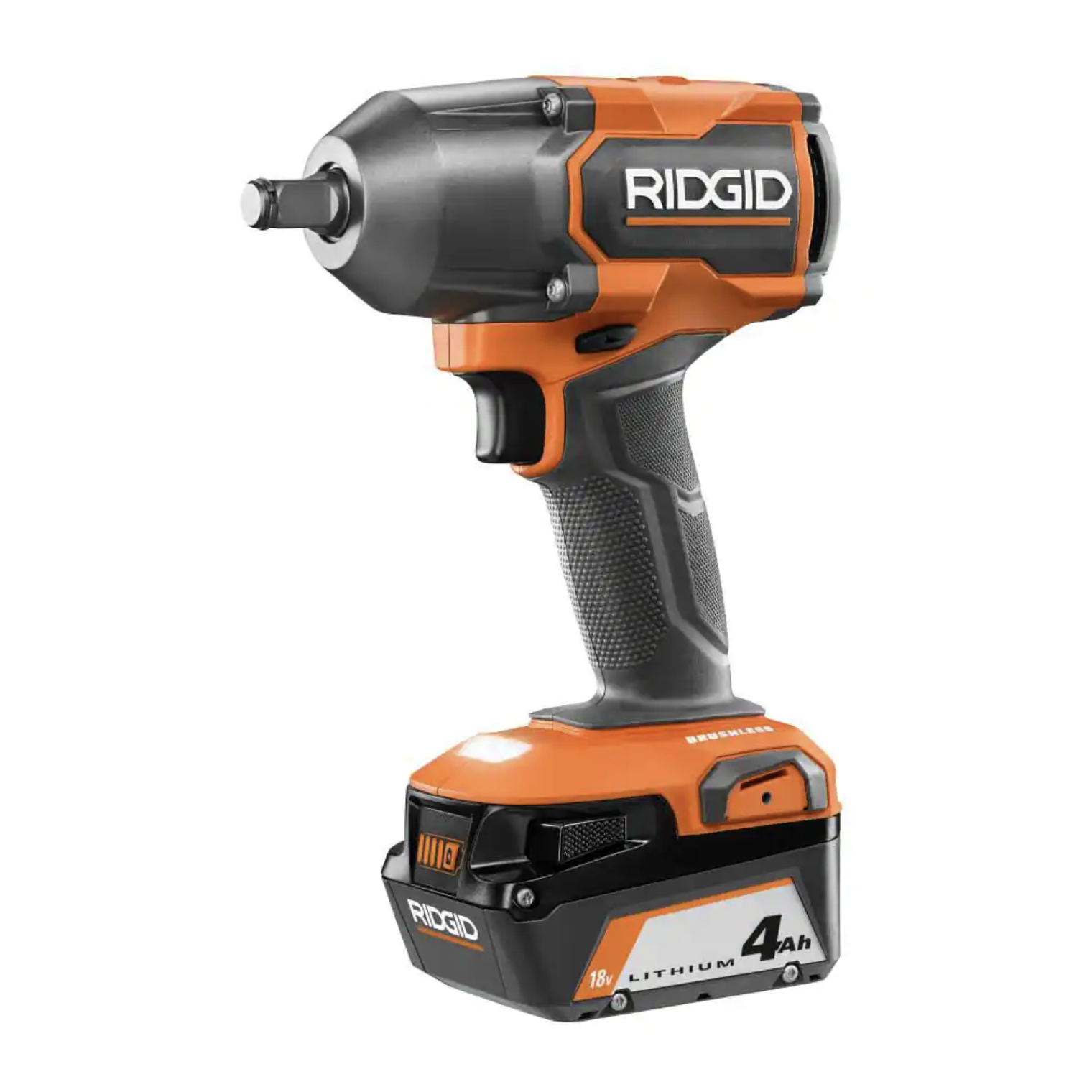 Ridgid 18V Brushless 4-Mode 1/2 in. Mid-Torque Impact Wrench with 4.0 Ah Battery and Charger