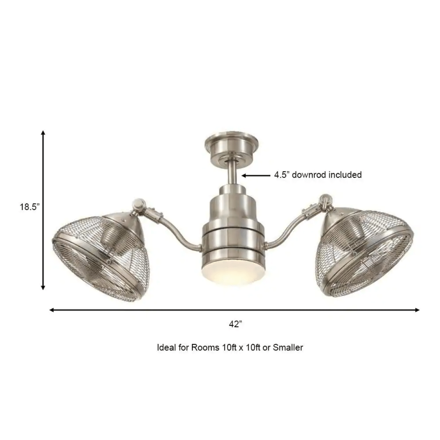 Home Decorators Collection Pendersen 42 in. Integrated LED Indoor/Outdoor Brushed Nickel Ceiling Fan with Light Kit & Remote Control
