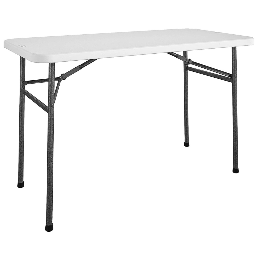 Cosco 4′ Straight Folding Utility Table. White