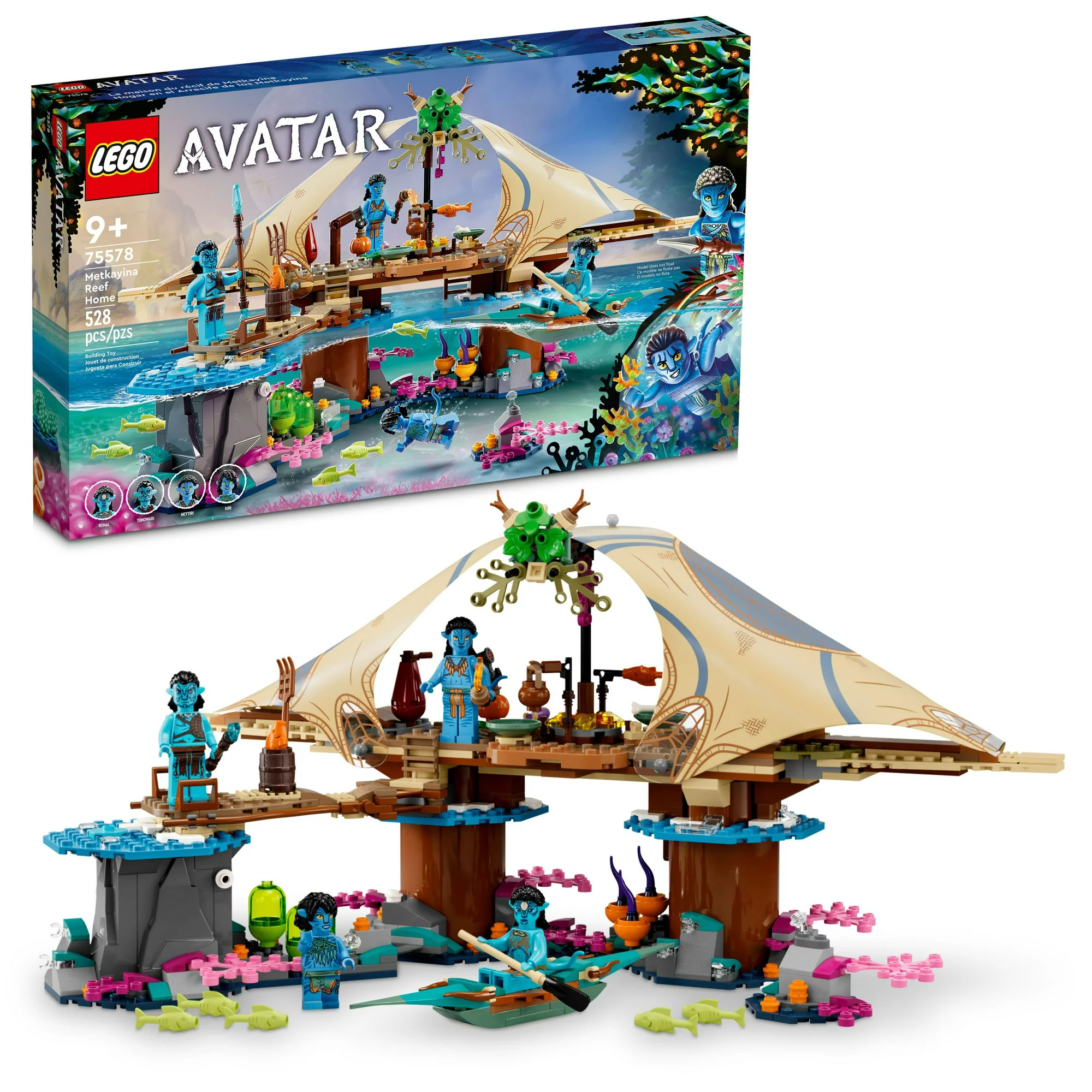 Lego Avatar: The Way of Water Metkayina Reef Home 75578 Building Toy Set (528 Pieces)