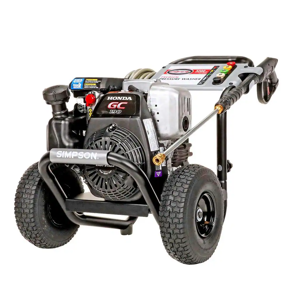 Simpson MegaShot 3200 PSI 2.5 GPM Gas Cold Water Pressure Washer With HONDA GC190 Engine (49-State)