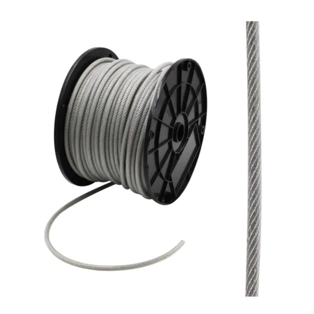 Everbilt 3/16 in. x 250 ft. Galvanized Vinyl Coated Steel Wire Rope