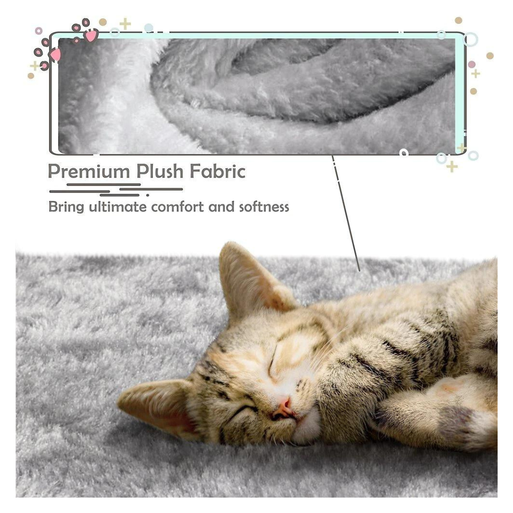 Yaheetech Activity Town 53.5-in Plush Cat Tree. Light Gray