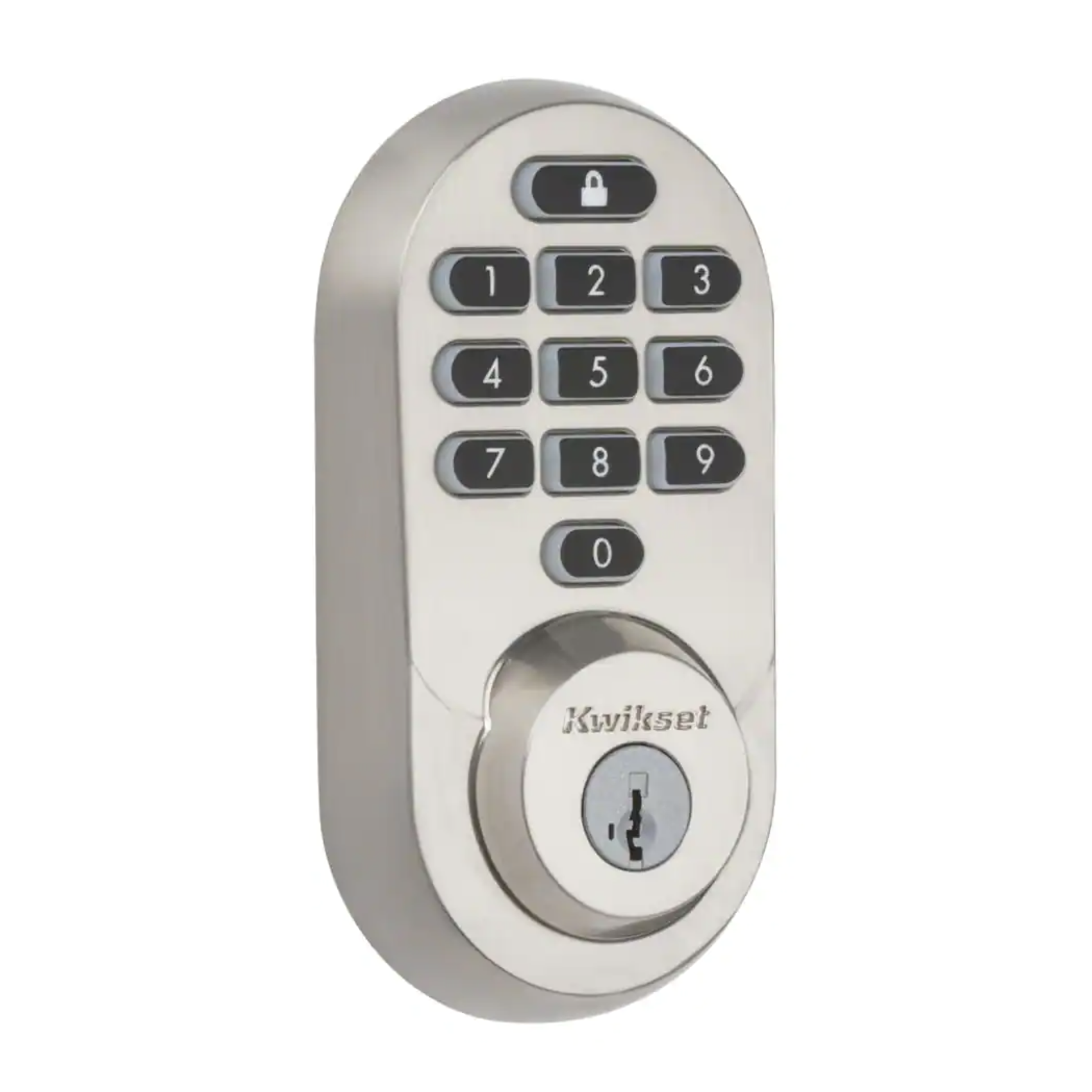 Kwikset Halo Satin Nickel Keypad Wi-Fi Electronic Single-Cylinder Smart Lock