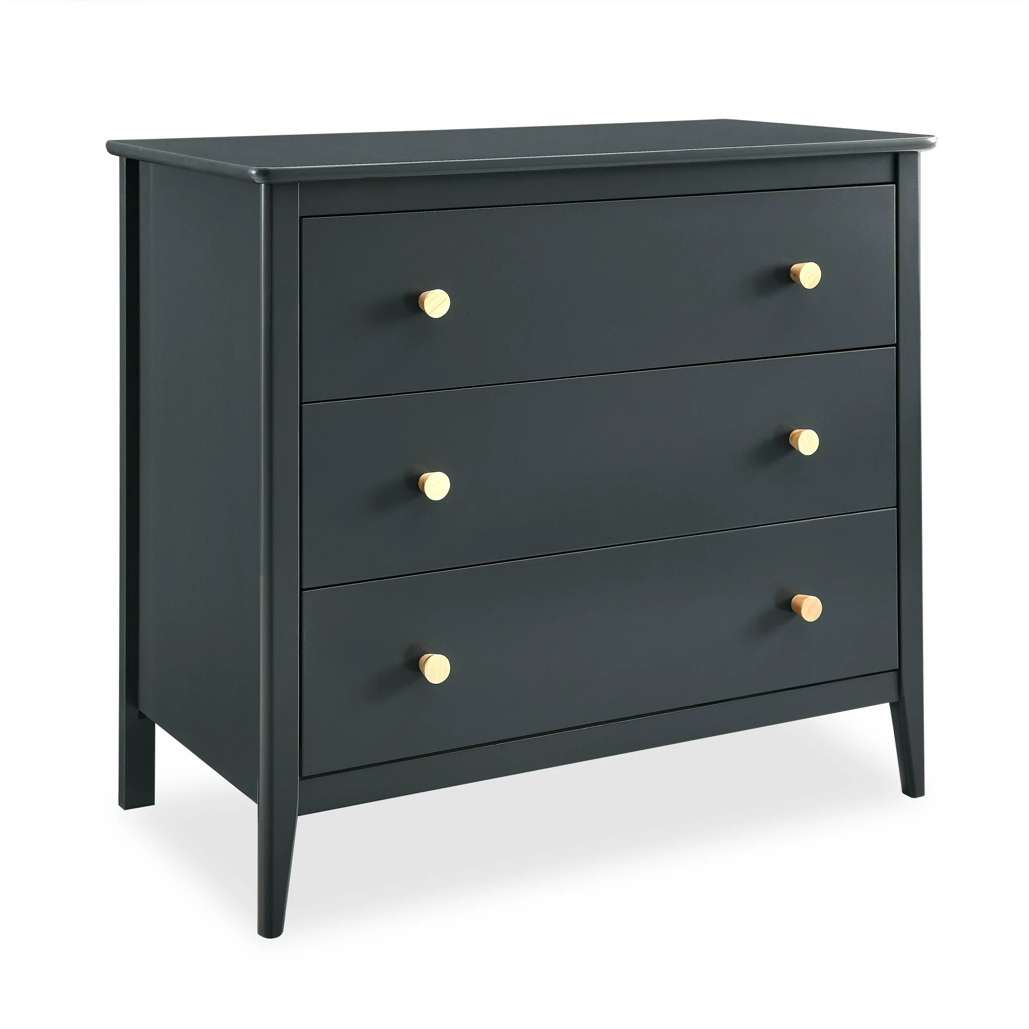 Delta Children Casey 3 Drawer Dresser - Charcoal Grey/Natural