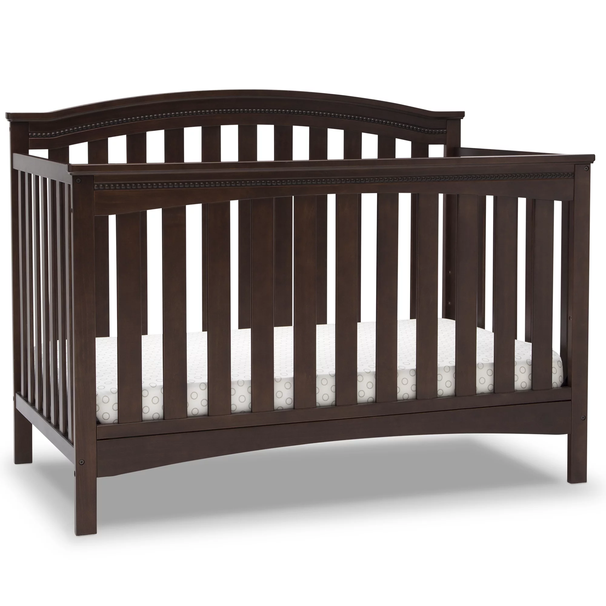 Delta Children Waverly 6-in-1 Convertible Crib. Greenguard Gold Certified. Walnut Espresso