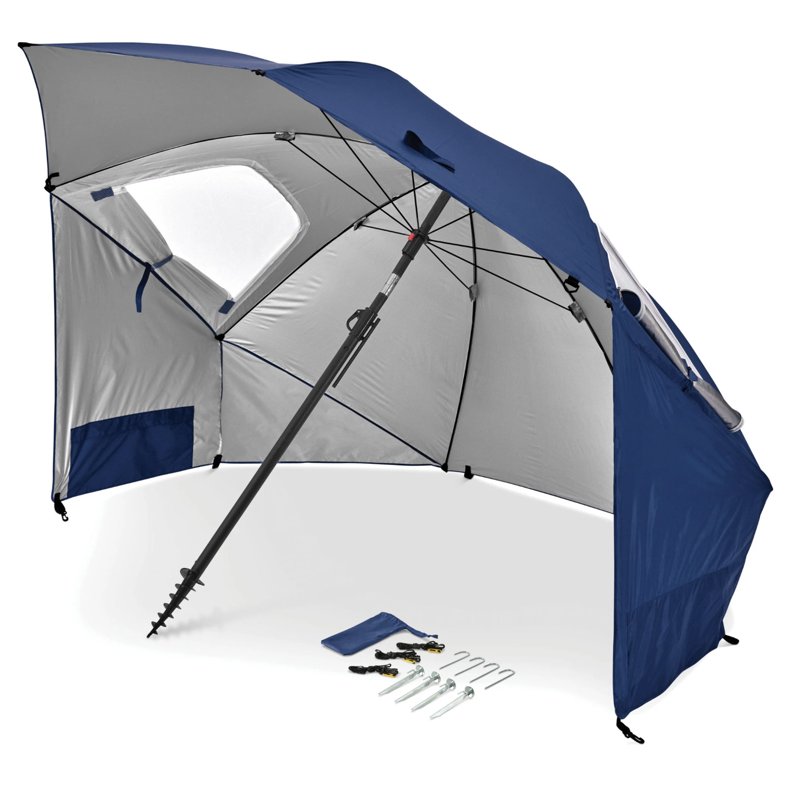 Implus Footcare Sport-Brella Premiere UPF 50+ Umbrella Shelter - 8 Ft.. Blue