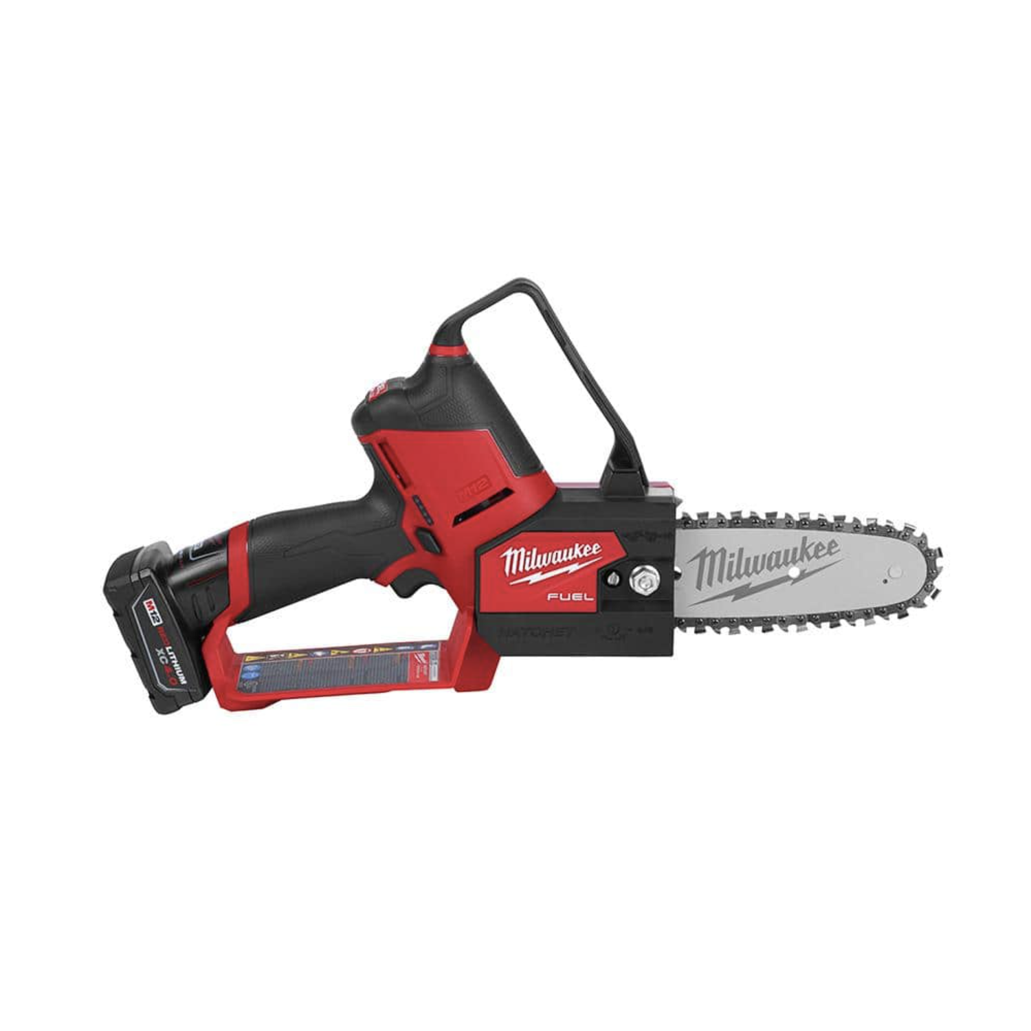 Milwaukee M12 Fuel 12-Volt Lithium-Ion Brushless Cordless 6 in. Hatchet Chainsaw Kit w/4.0 Ah Battery. Charger & Replacement Chain