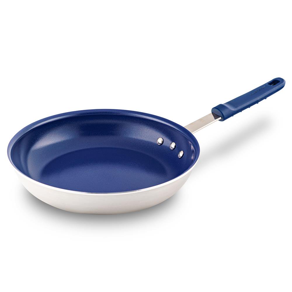 NutriChef 12″ Large Fry Pan - Large Skillet Nonstick Frying Pan with Ceramic Coating & Blue Silicone Handle