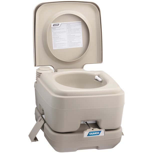 Camco 2.6-Gallon Portable Travel Toilet-Designed for Camping. RV. Boating and Other Recreational Activities