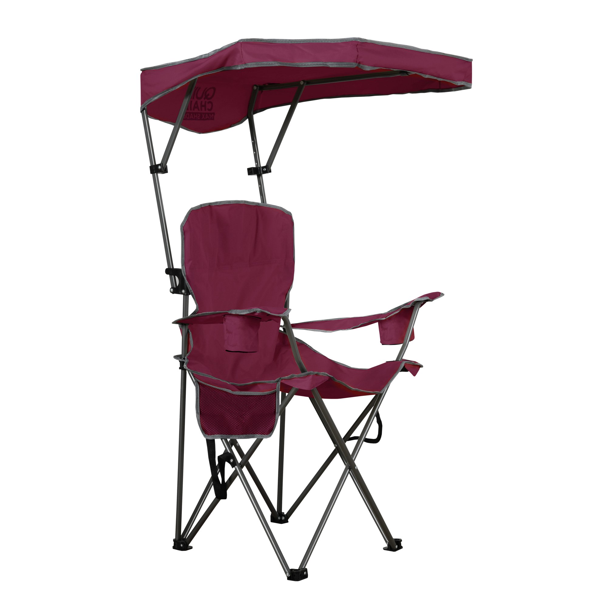 Quik Shade Max Shade Folding Chair - Red/Gray