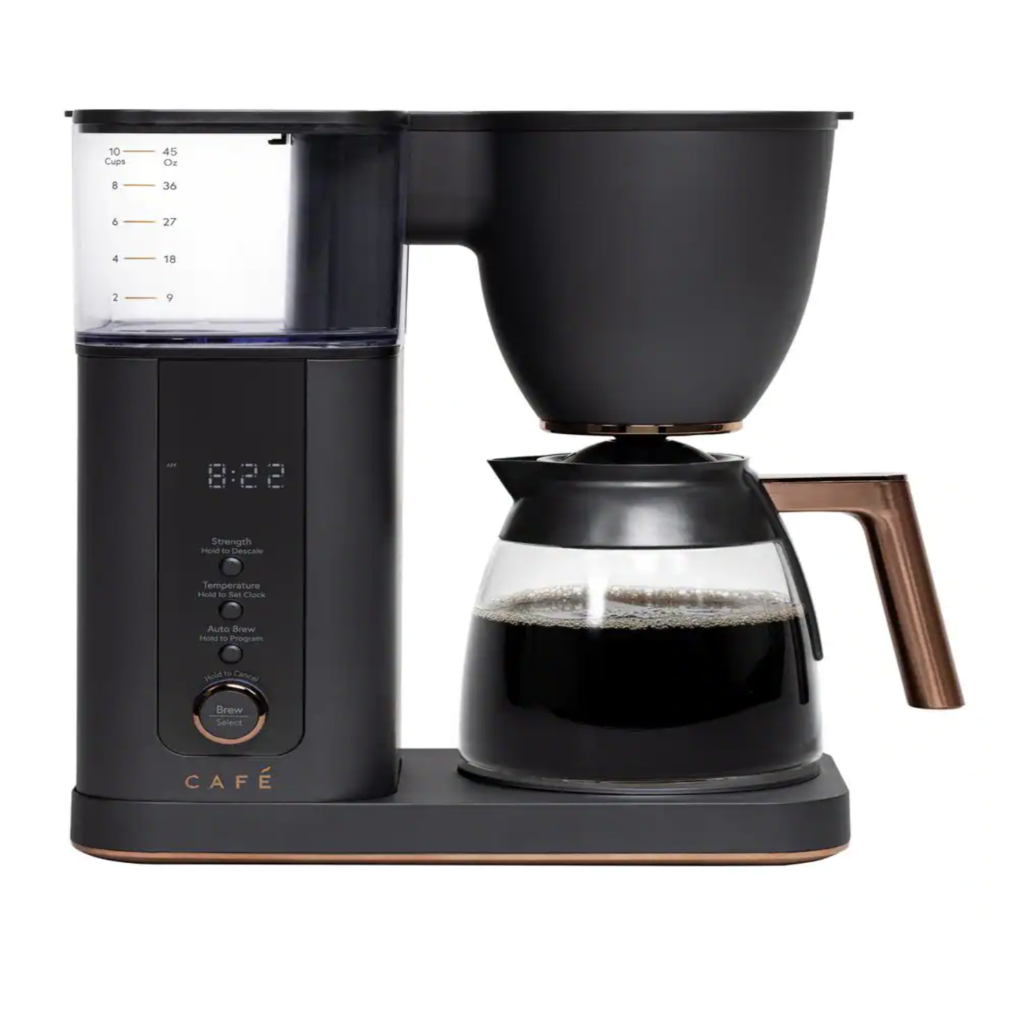 Caf  10-Cup Matte Black Specialty Drip Coffee Maker with Glass Carafe and Warming Plate. WiFi Connected (C7CDABS3RD3)