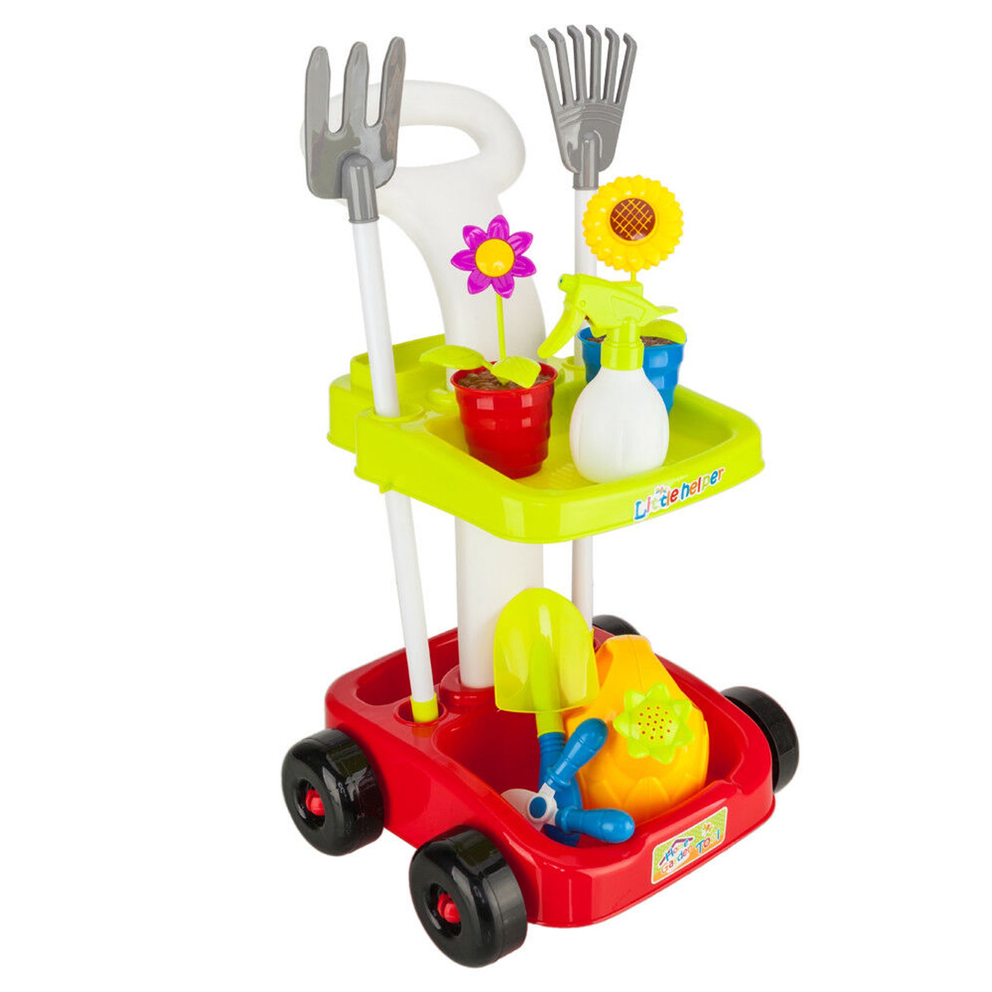 Mundo Toys Home Garden Tool Set Multicolor with Cart to Carry