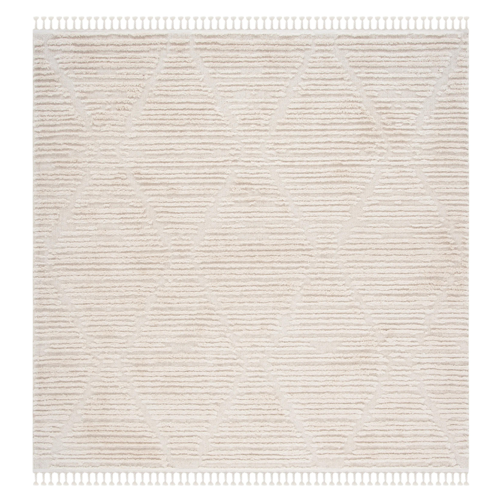 Foundstone Idris Machine Woven/Power Loomed Performance Beige Rug. Square 10′