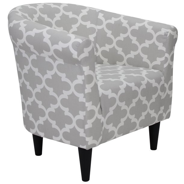 Mainstays Microfiber Bucket Accent Chair. Fynn Gray