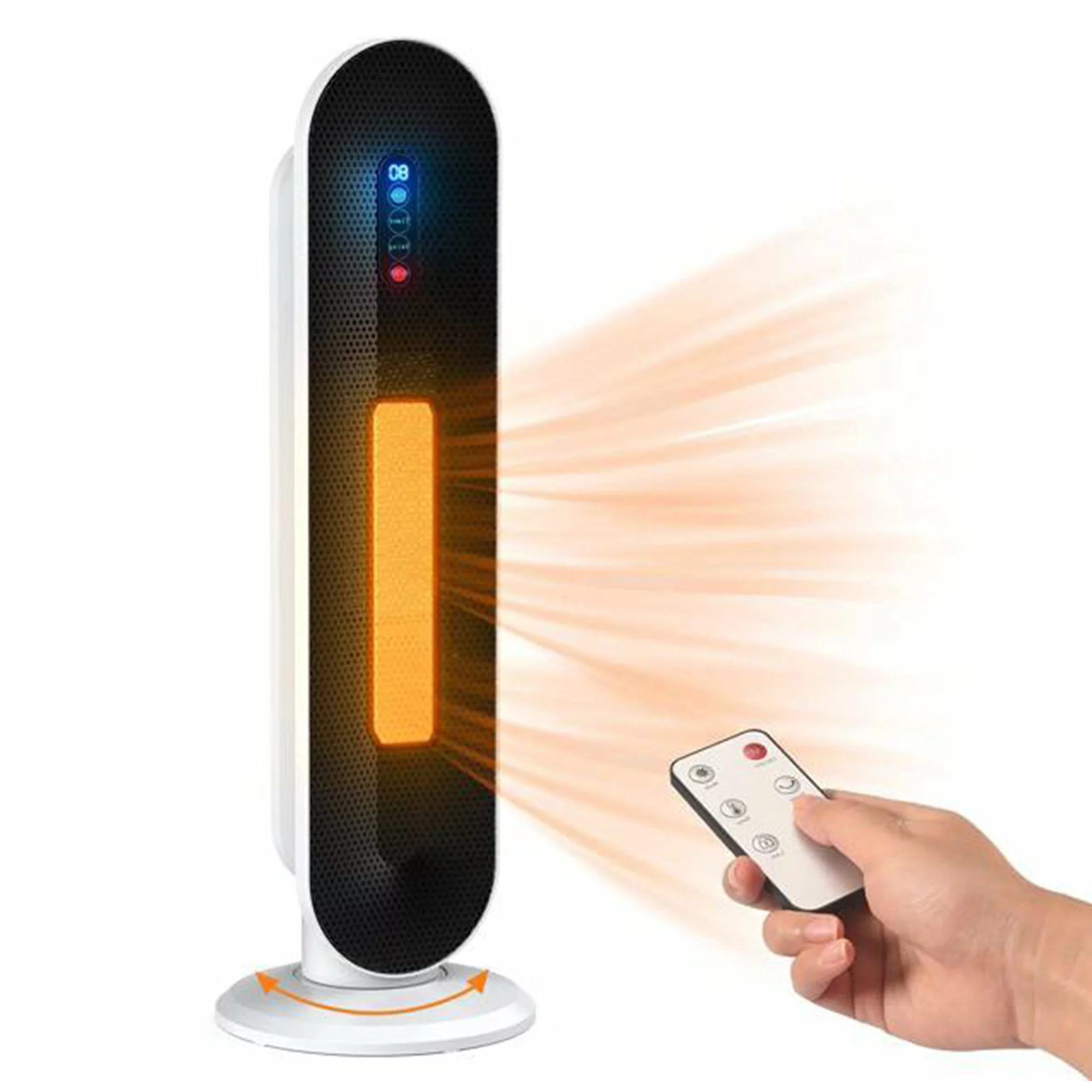 Sugift 1500W Electric Ceramic Tower Space Heater With Remote. K11D9. White