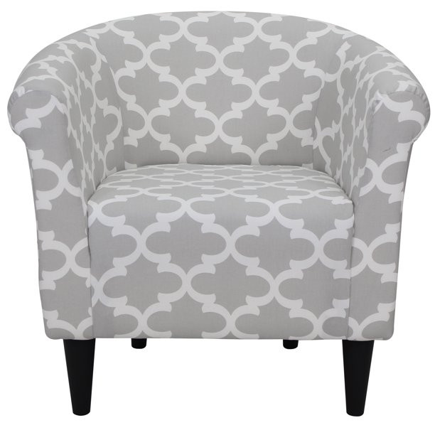Mainstays Microfiber Bucket Accent Chair. Fynn Gray