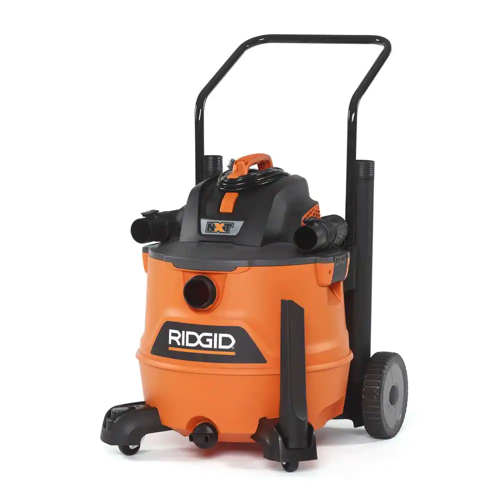 Ridgid 16 Gallon 6.5-Peak HP NXT Wet/Dry Shop Vacuum with Cart. Fine Dust Filter. Hose and Accessories