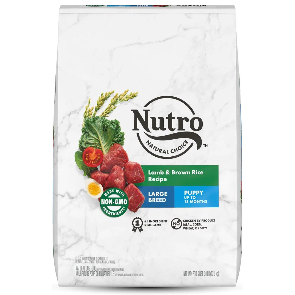 Nutro Natural Choice Large Breed Puppy Lamb & Brown Rice Recipe Dry Dog Food. 30-lb bag