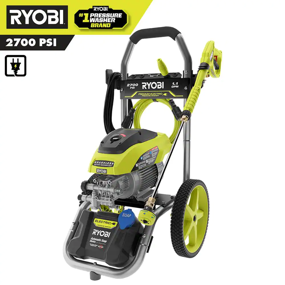 Ryobi 2700 PSI 1.1 GPM Cold Water Electric Pressure Washer