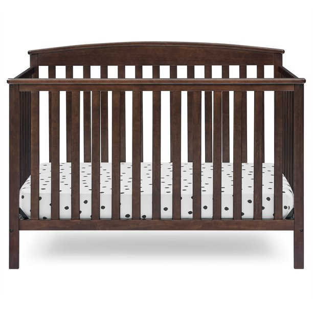 Delta Children Hanover 6-in-1 Convertible Baby Crib. Walnut Espresso