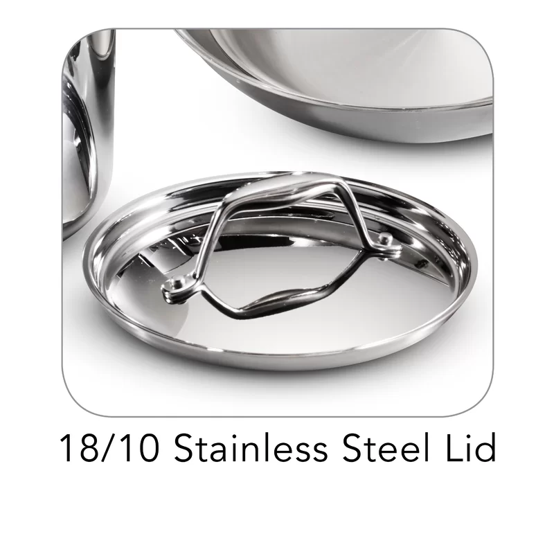 Tramontina Gourmet Tri-Ply Clad 8 Piece Cookware Set