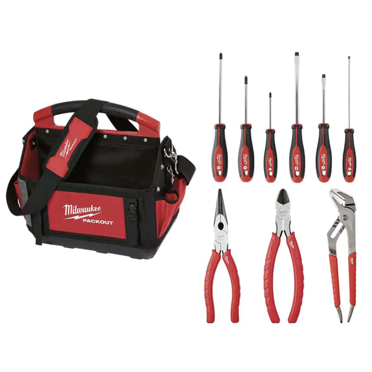 Milwaukee PACKOUT Tote & Hand Tool Set (10-Piece)