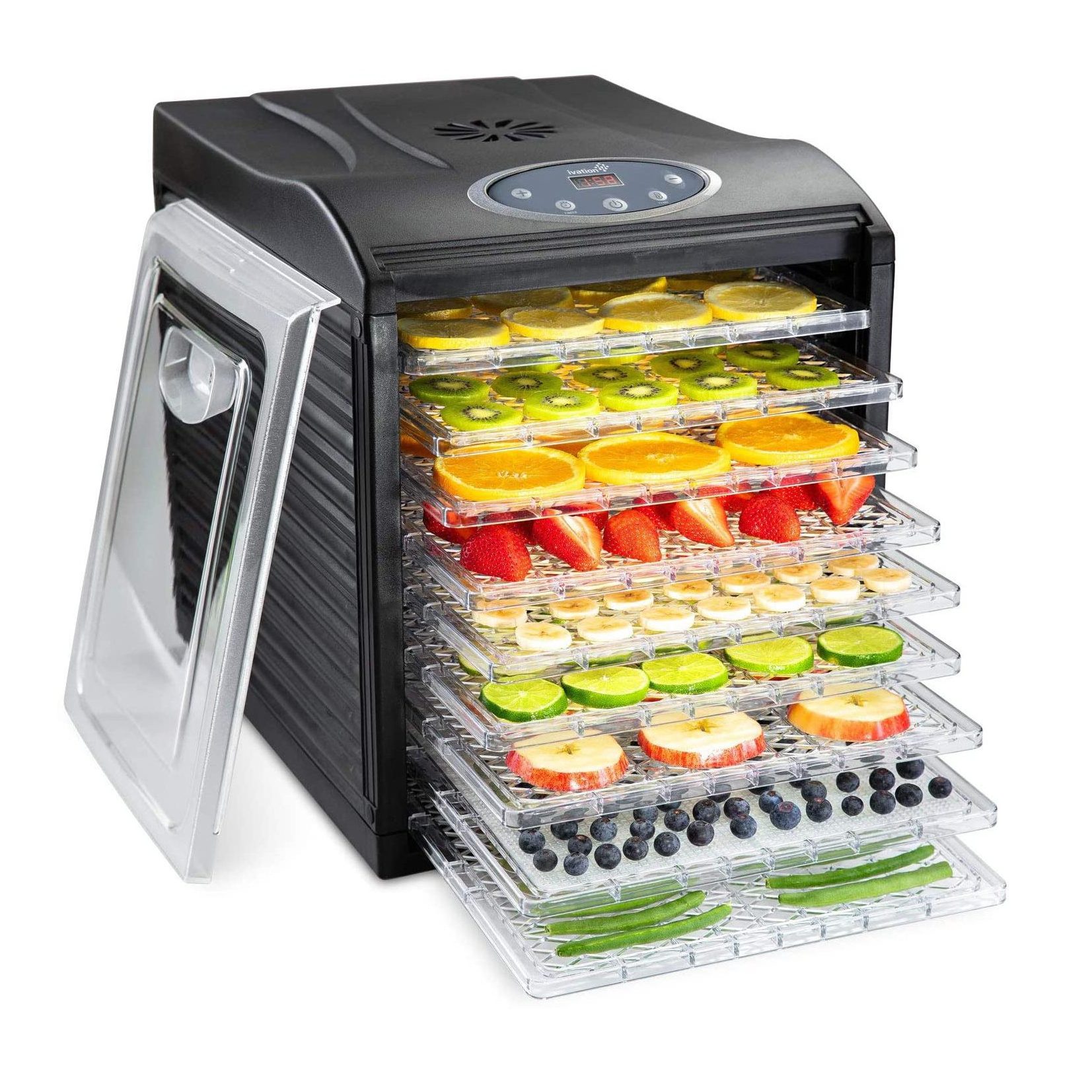 Ivation 9-Tray Food Dehydrator with Transparent Shelves