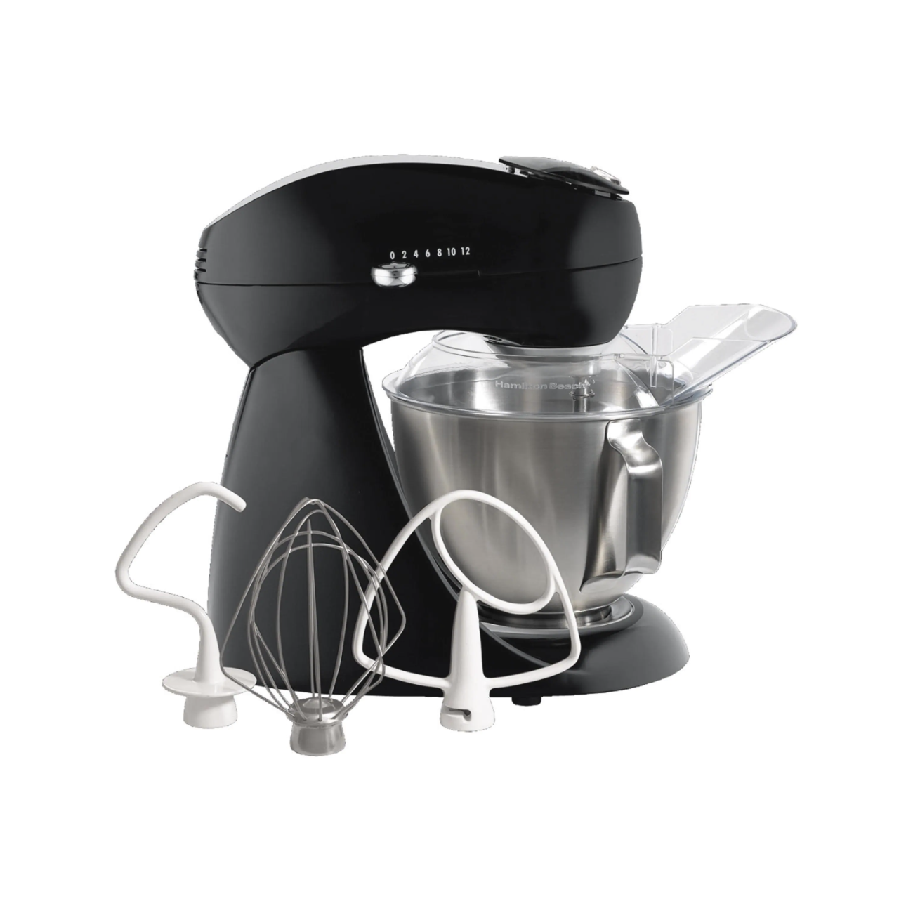 Hamilton Beach Eclectrics 4.5 Qt. 12-Speed Black All-Metal Stand Mixer