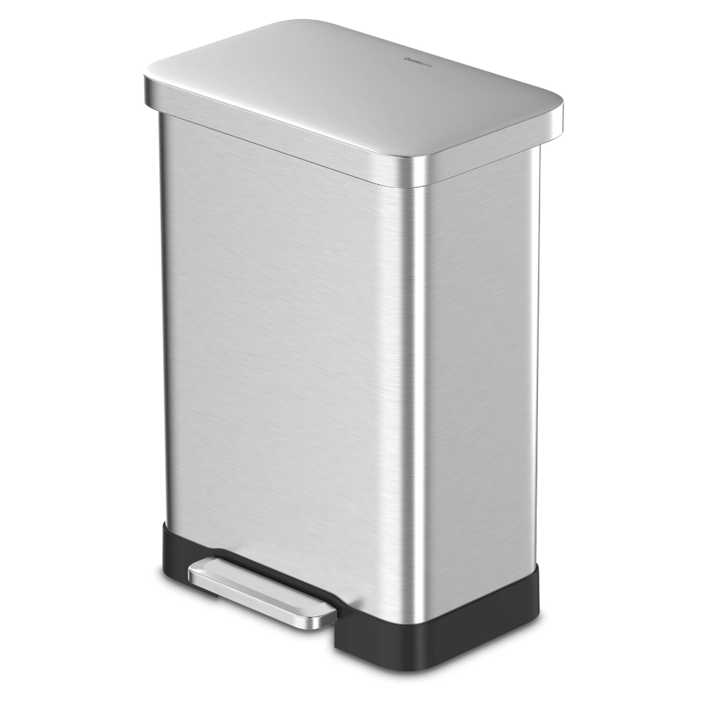 Qualiazero 20 gal Stainless Steel Step On Kitchen Trash Can
