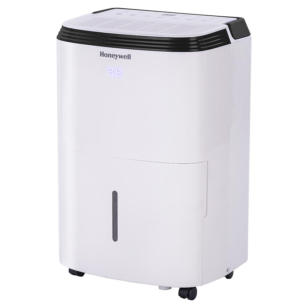 Honeywell ENERGY STAR 50-Pint Dehumidifier with Filter Change Alert. White