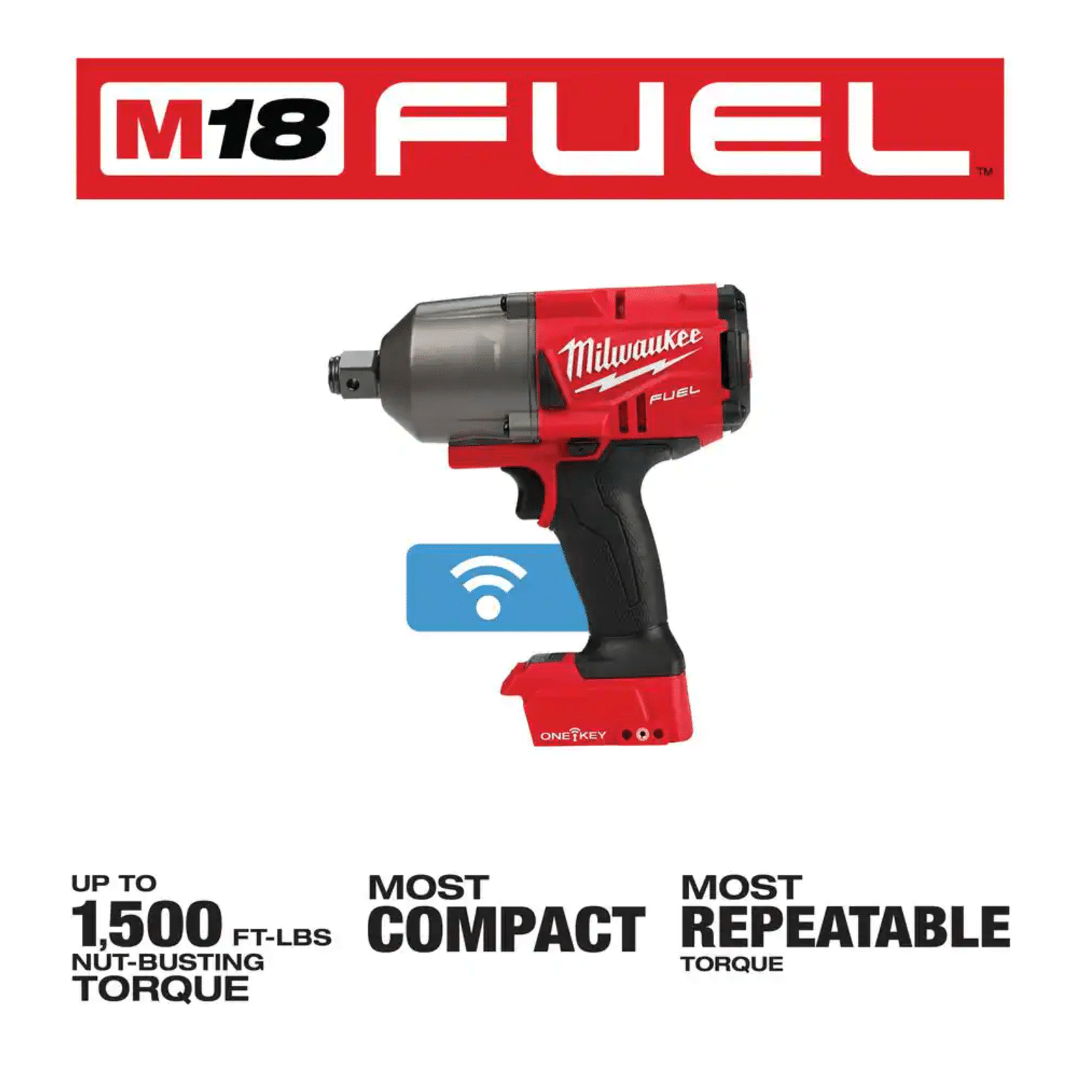 Milwaukee M18 Fuel One-Key 18-Volt Lithium-Ion Brushless Cordless 3/4 in. Impact Wrench with Friction Ring. Tool-Only (2864-20)